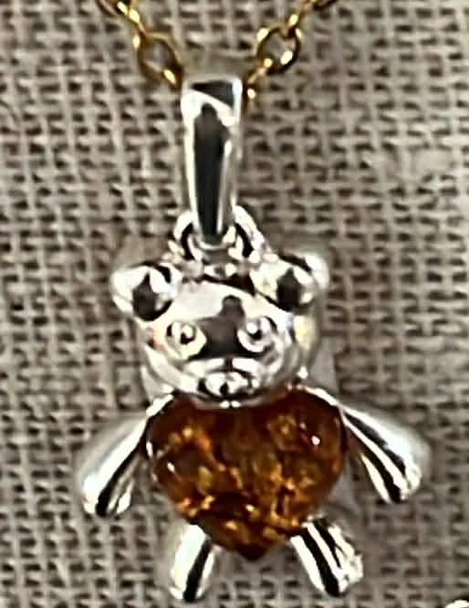 pendentif ambres argent