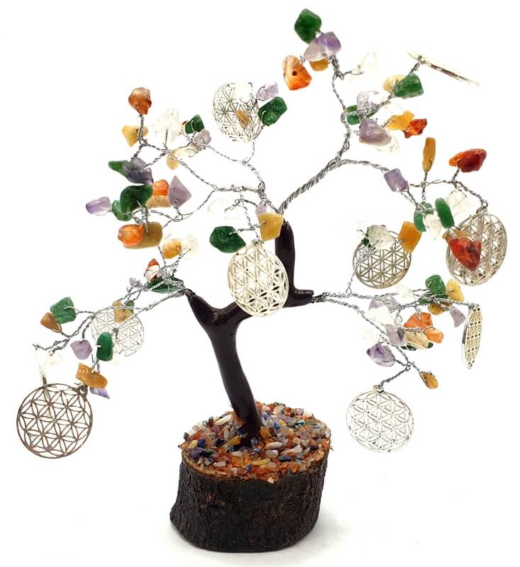 Arbre du Bonheur Pierres Fleur de Vie 160pcs