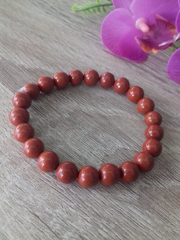 bracelet jaspe rouge