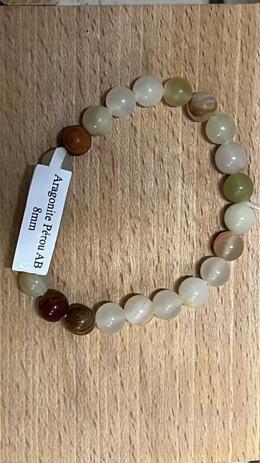 Bracelet aragonite perou