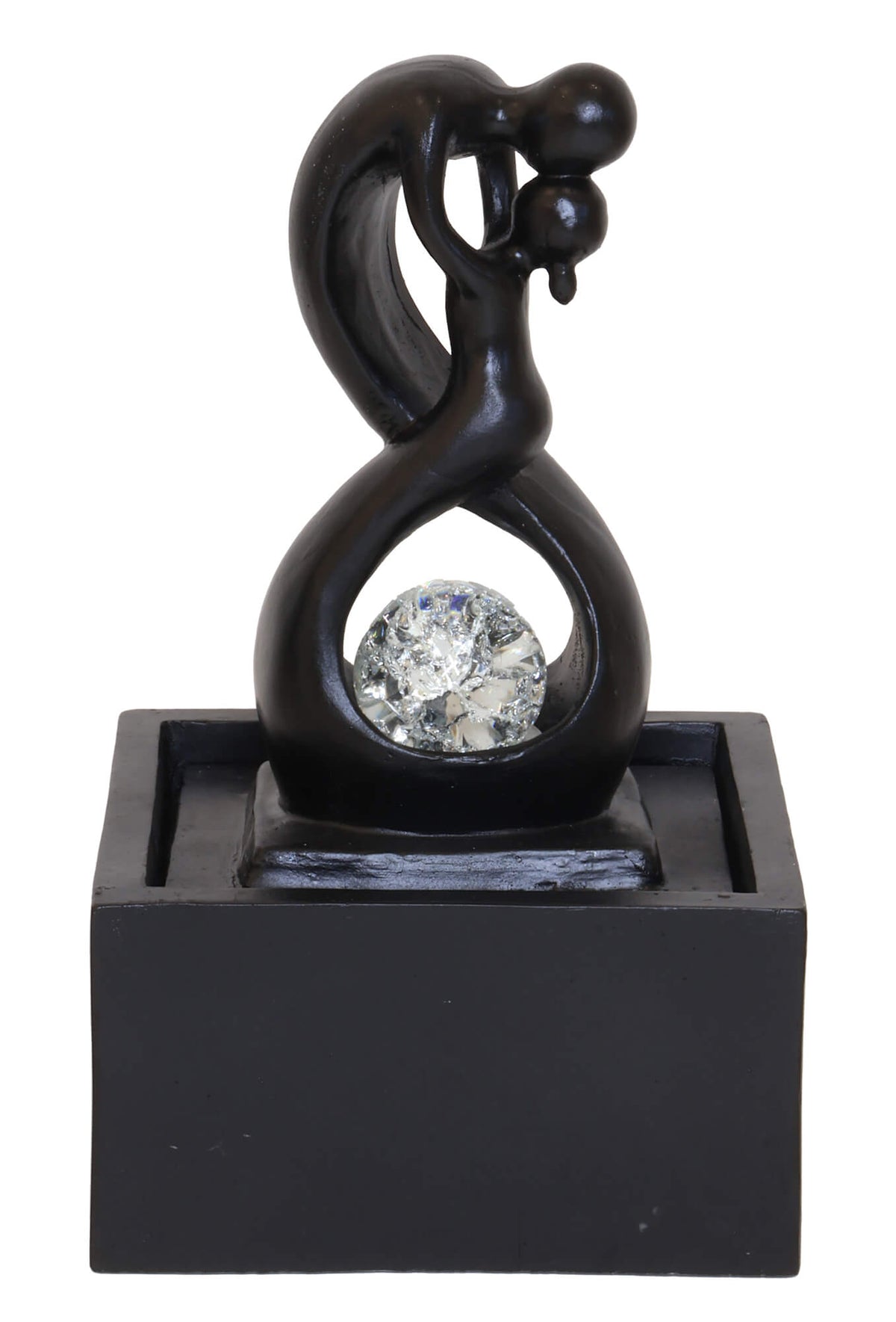 Fontaine couple à eau avec boule